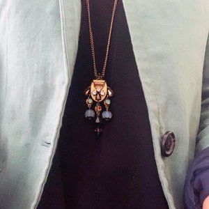 J.Crew Long Gemstone Necklace - Multi stone